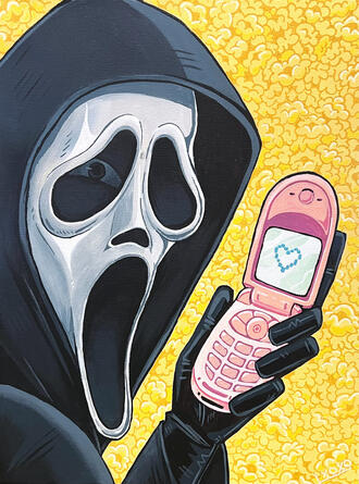 Your Favorite Scary Movie- Acrylic on Canvas